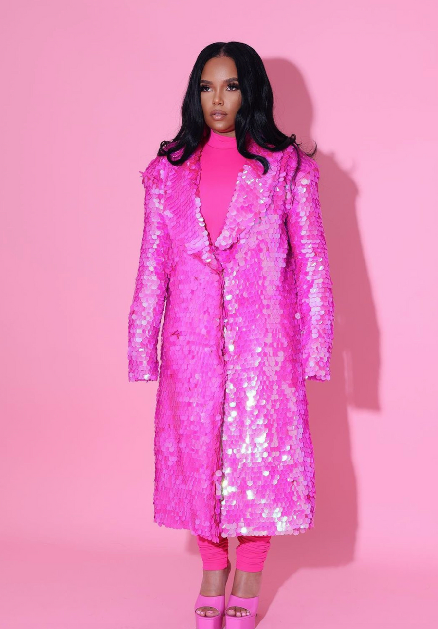 Showin Out Sequins Trench Coat NLTHELABEL